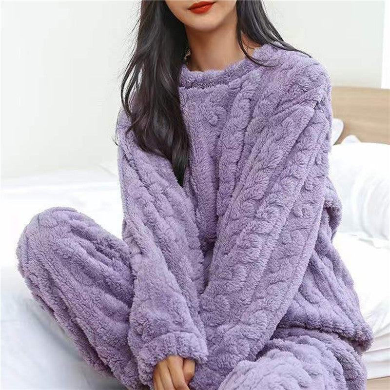 Lena | Textured Cable Knit Pyjama Set