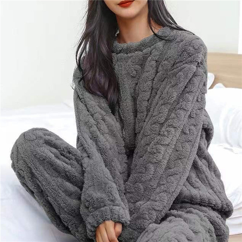 Lena | Textured Cable Knit Pyjama Set