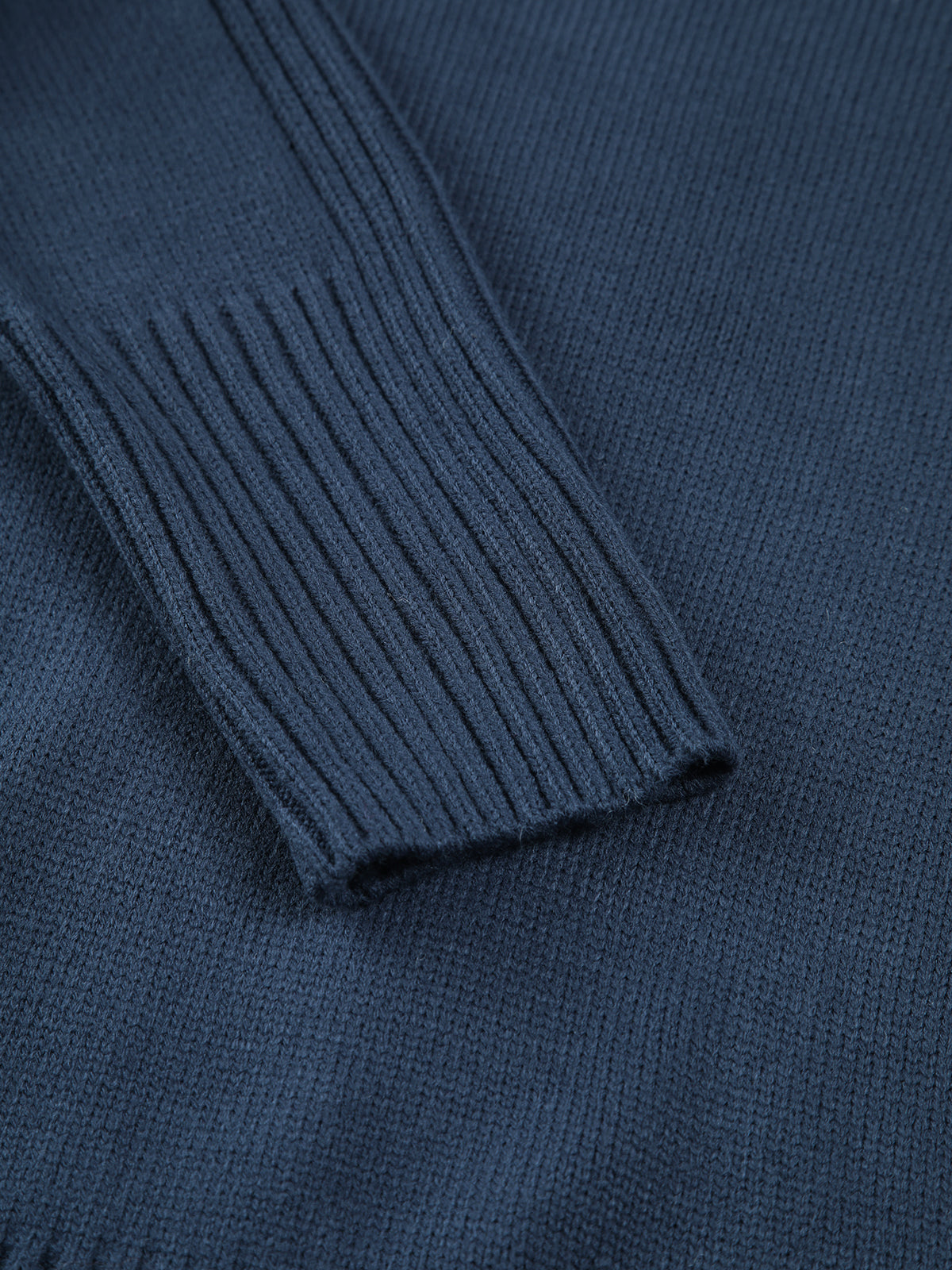 Aniston | Women's Turtleneck Ribbed Navy Blue