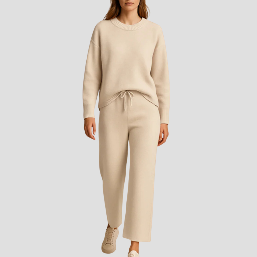 Rhianna | Knitted Loungewear Set Bordeaux