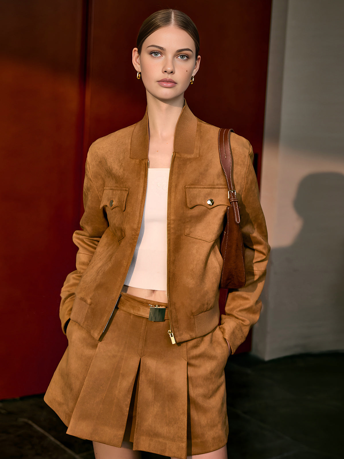 Carisa | Two-Piece Set Suede Look