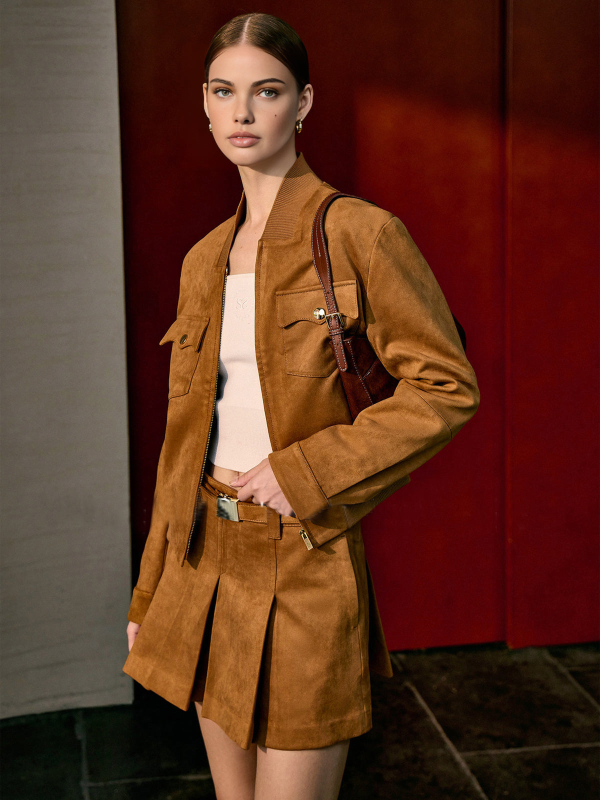 Carisa | Two-Piece Set Suede Look