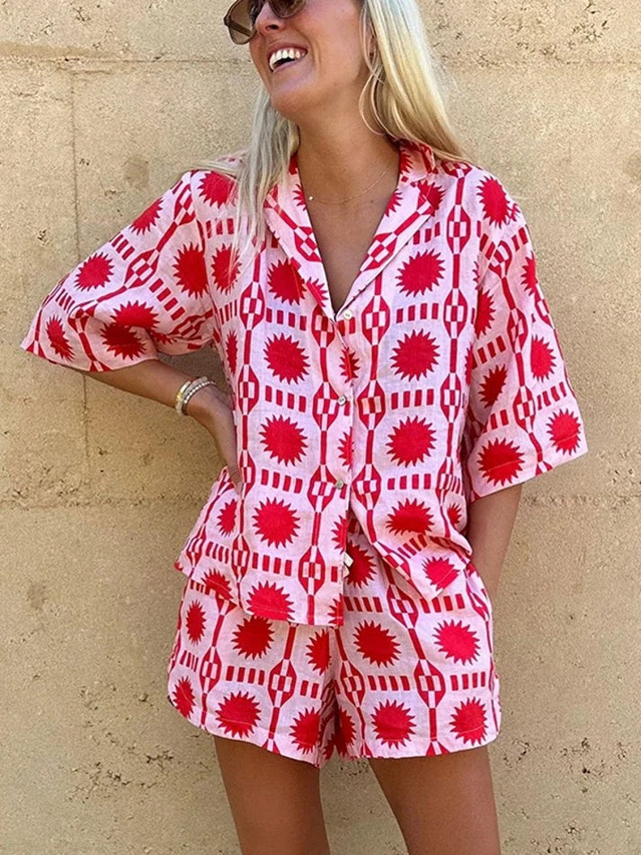 Azalea | Two-Piece Summer Set Women Pink