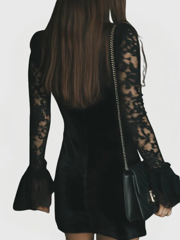 Vera | Lace Long Sleeve Mini Dress