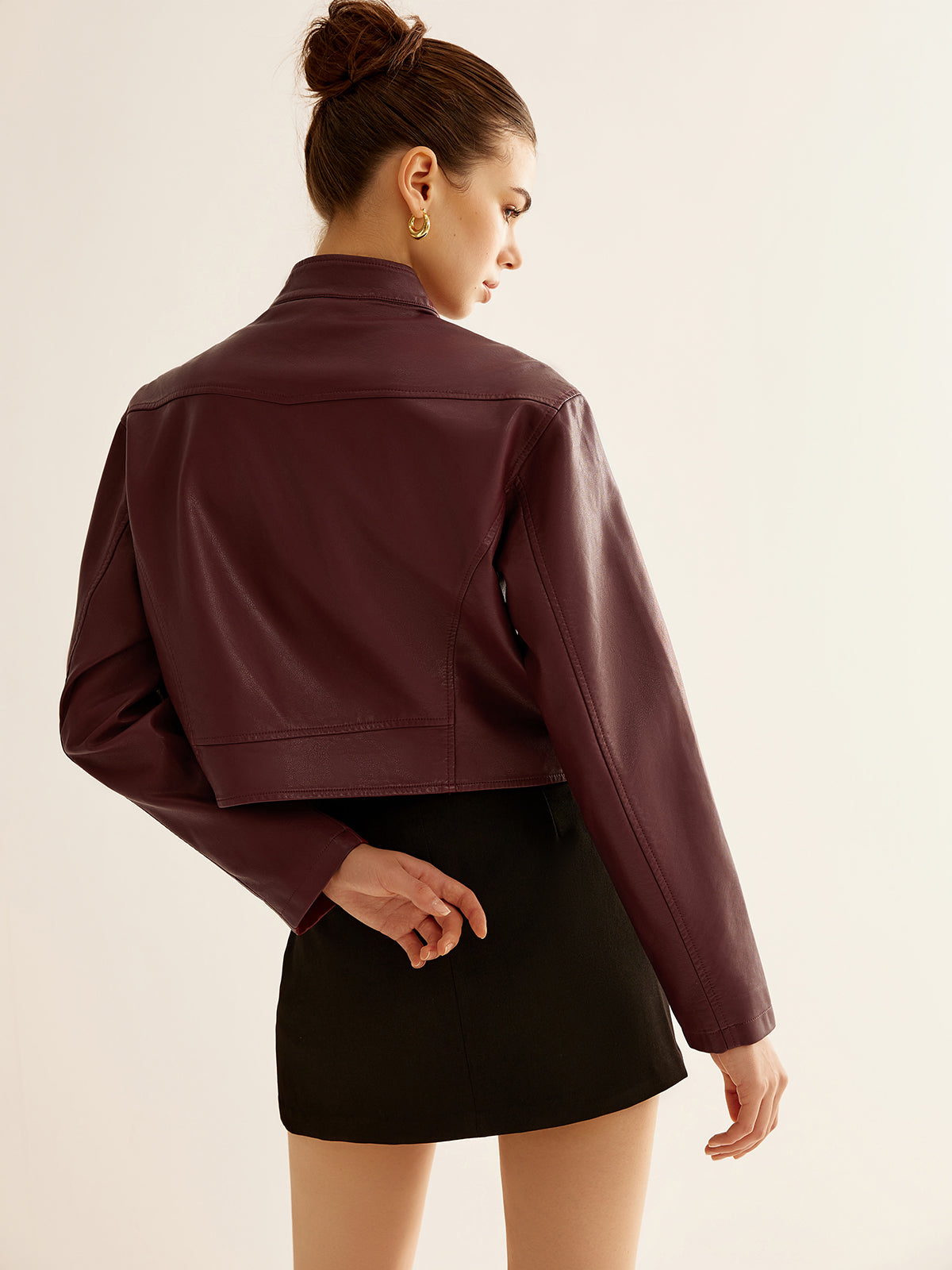 Jennette | Short Fit Jacket with Stand-Up Collar