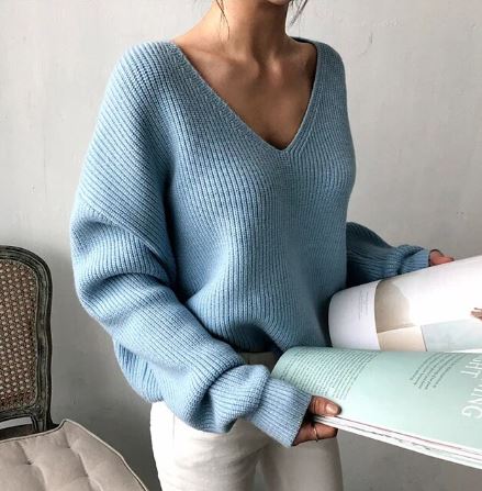 Rae | Deep V-neck sweater