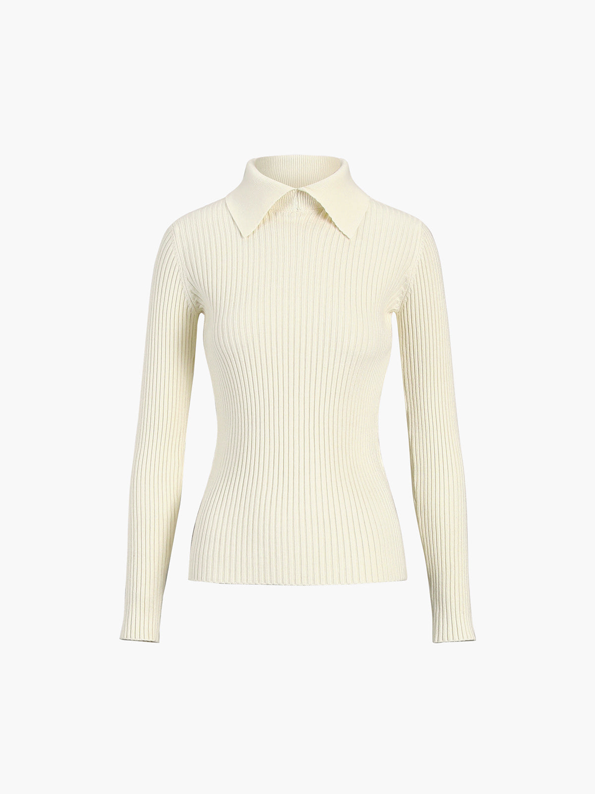 Myla | Women's Ribbed Long Sleeve Polo Top