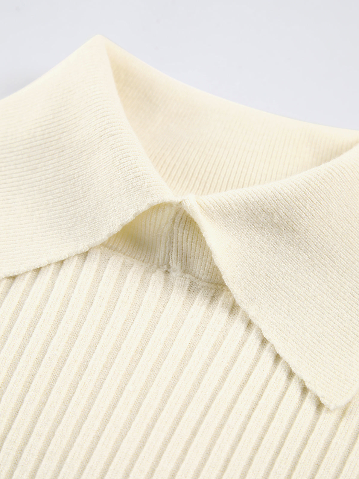 Myla | Women's Ribbed Long Sleeve Polo Top