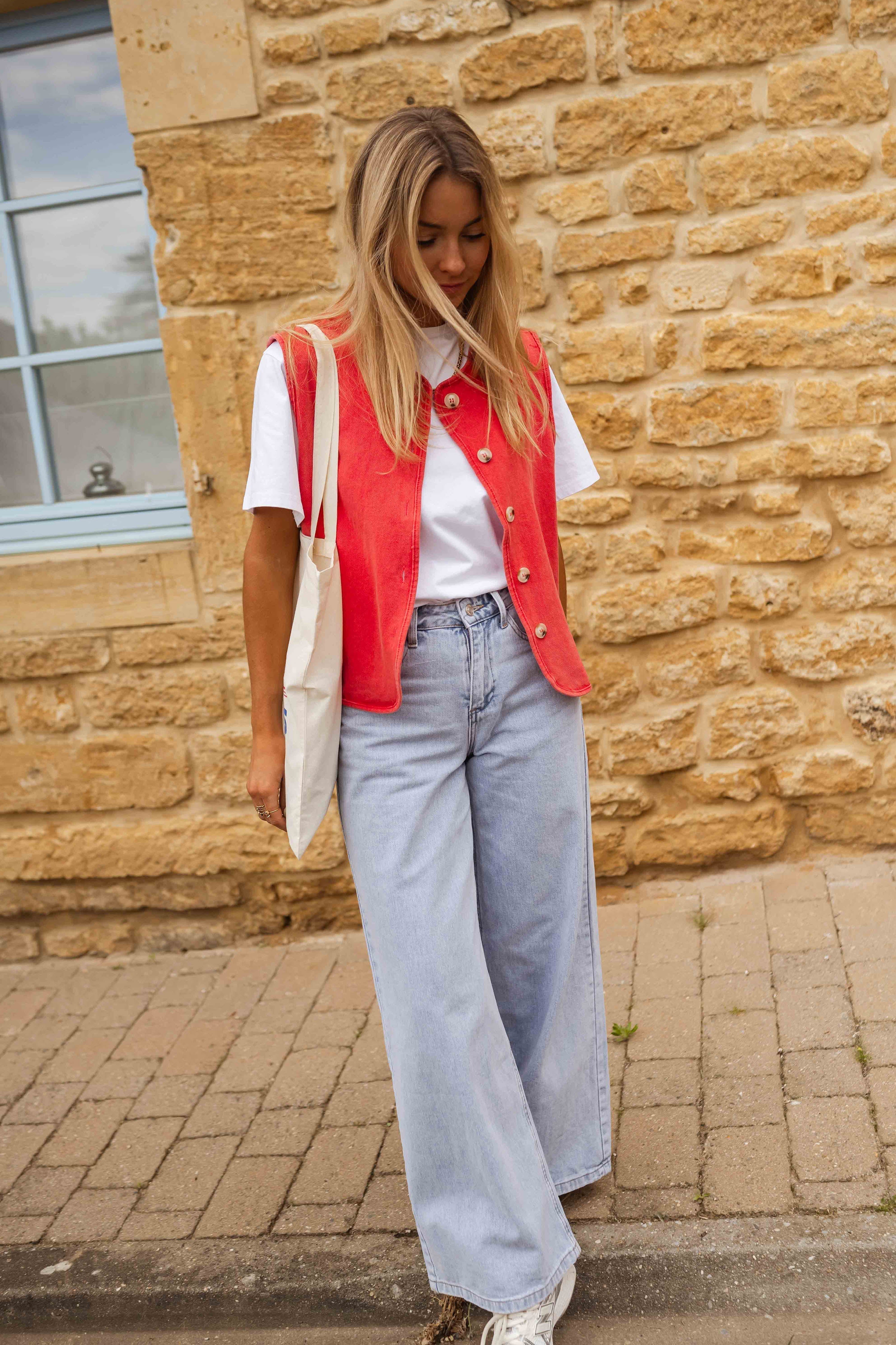 Teri | Women's Vest Red Airy