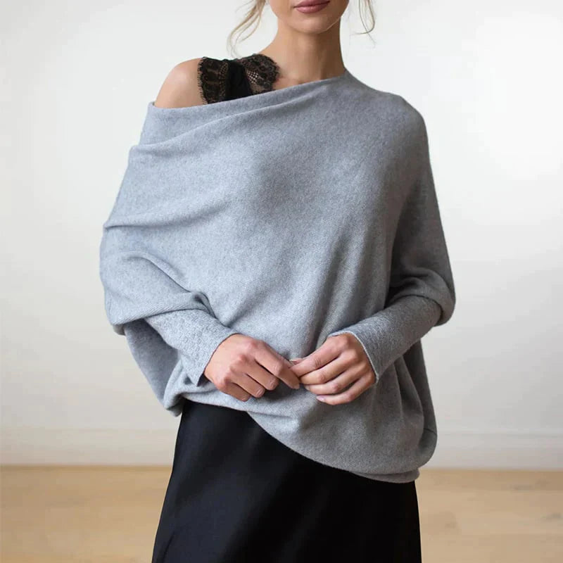 Riley | Sweater Asymmetric Neckline