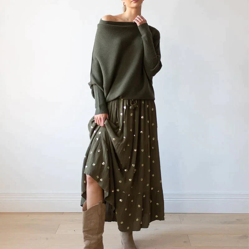 Riley | Sweater Asymmetric Neckline