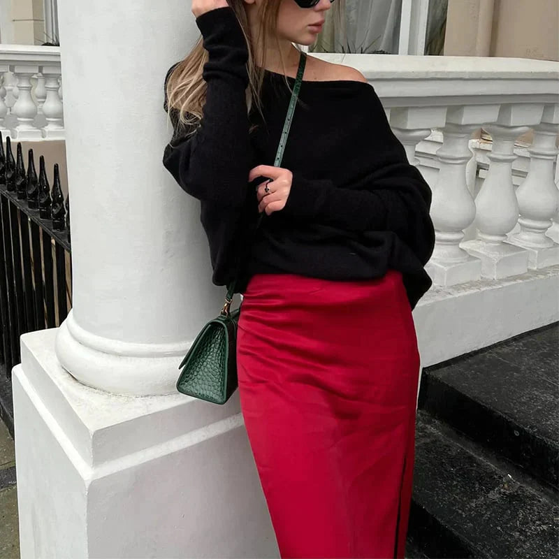 Riley | Sweater Asymmetric Neckline