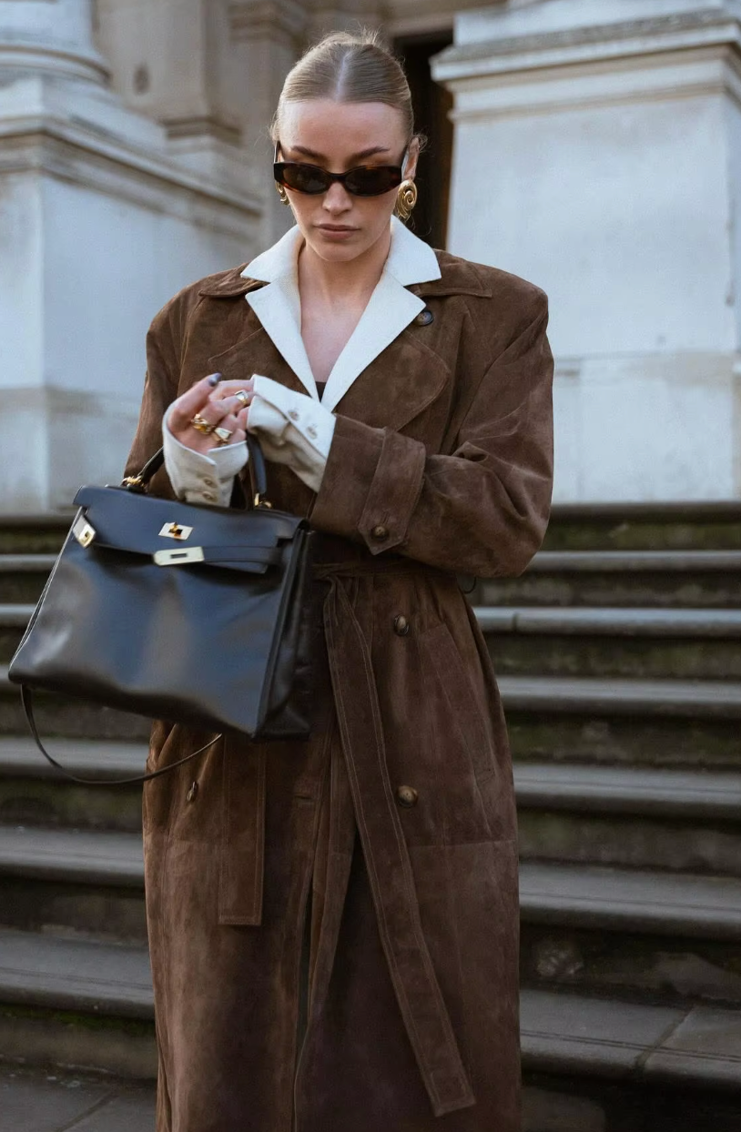Alyanna | Trench coat Suede Look