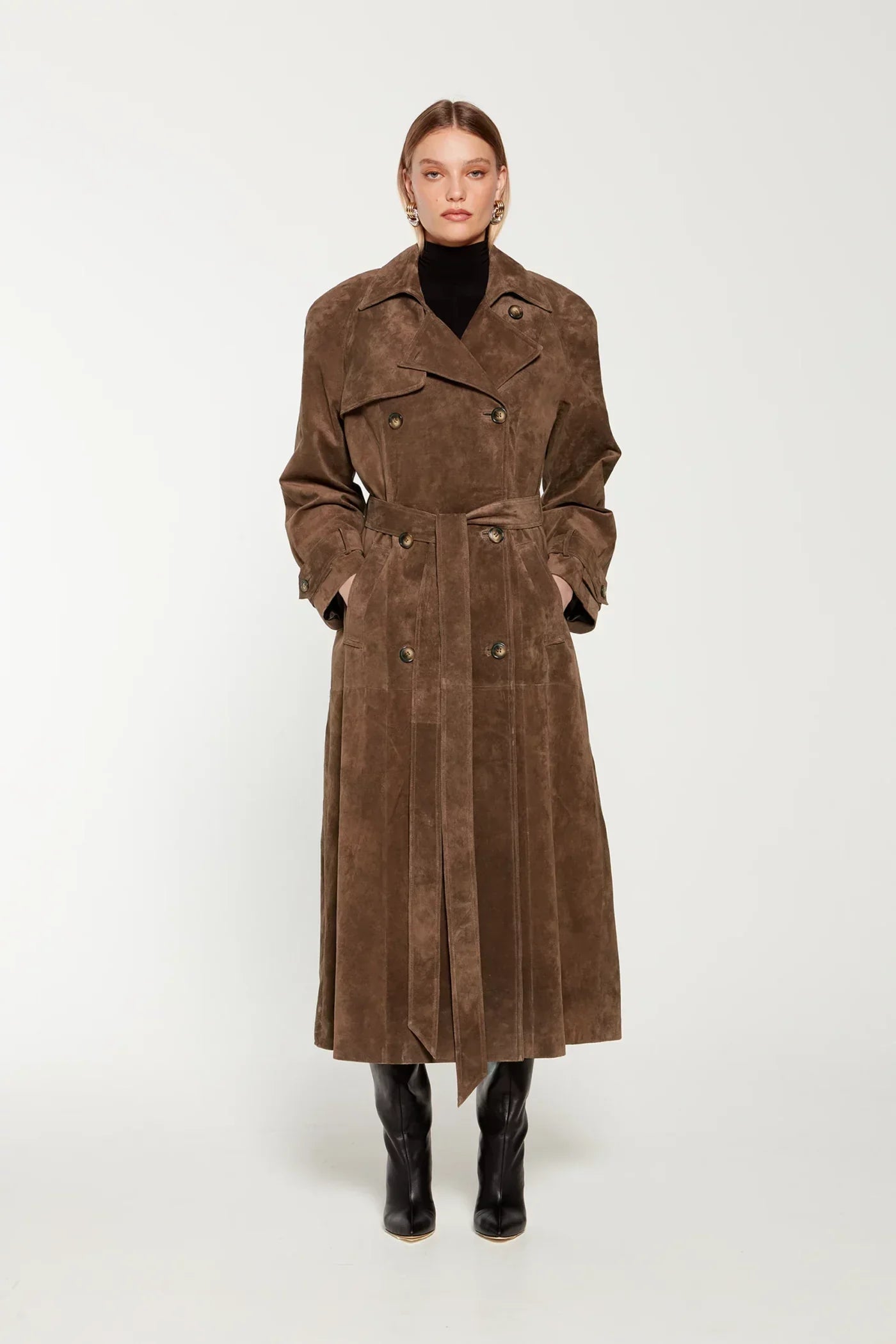 Alyanna | Trench coat Suede Look
