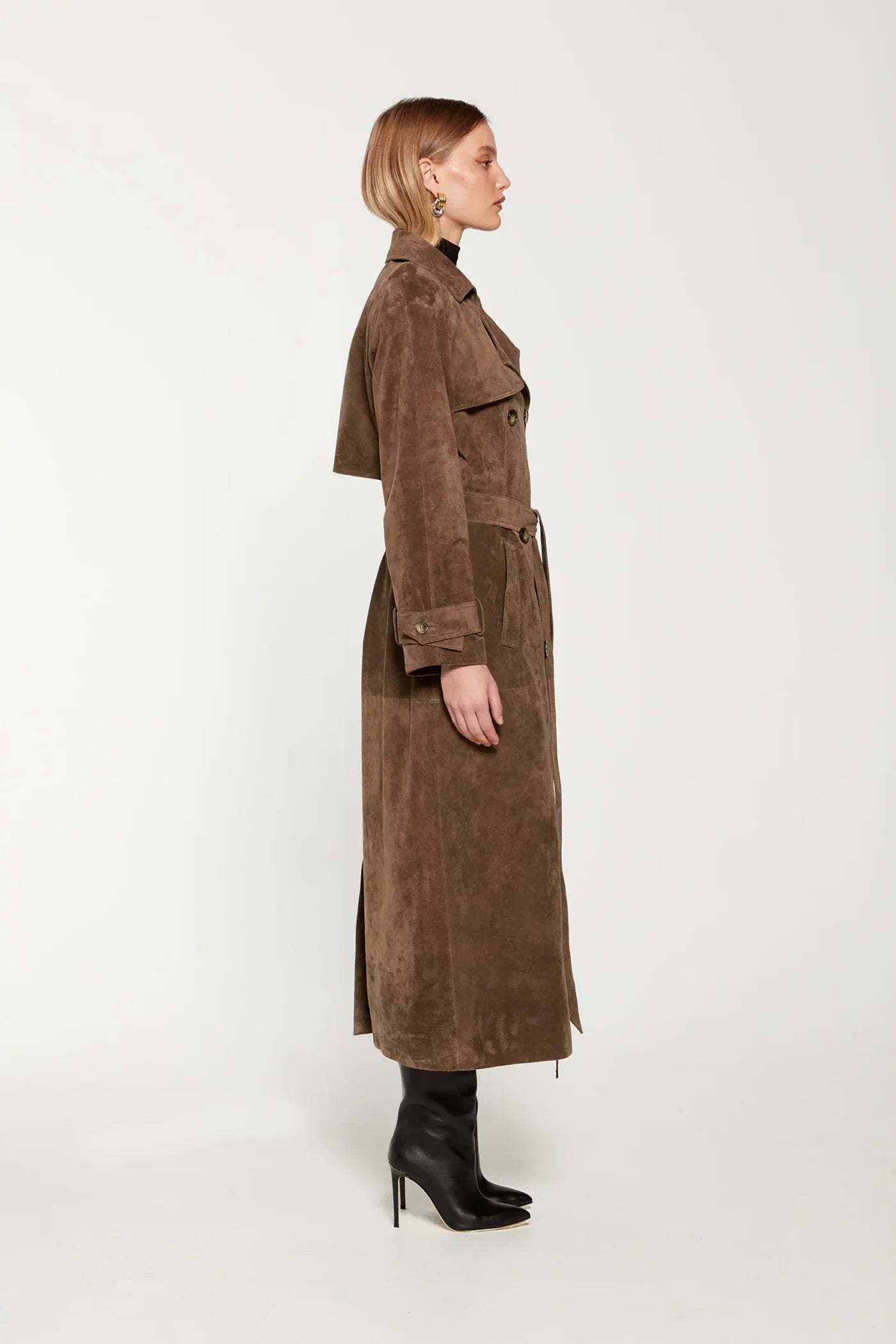 Alyanna | Trench coat Suede Look