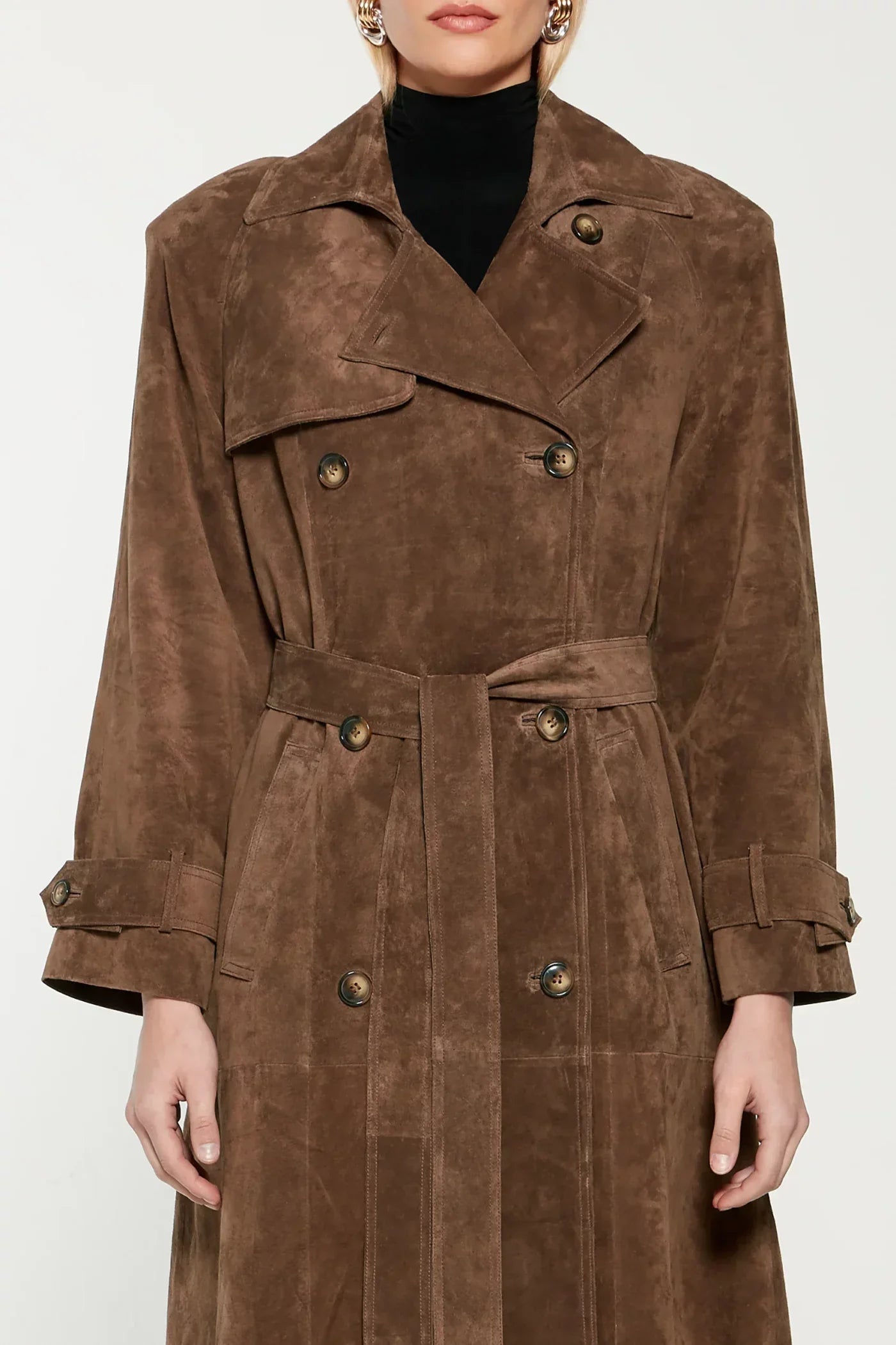 Alyanna | Trench coat Suede Look