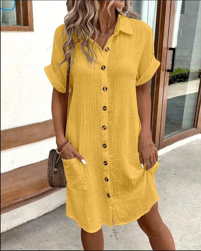 Joy | Button Front Easy Dress