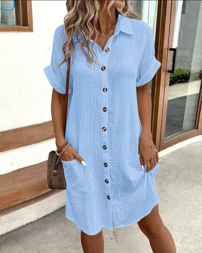 Joy | Button Front Easy Dress