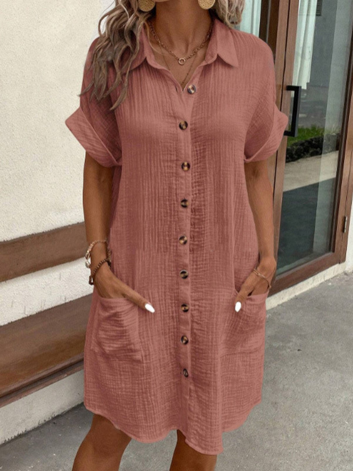 Joy | Button Front Easy Dress