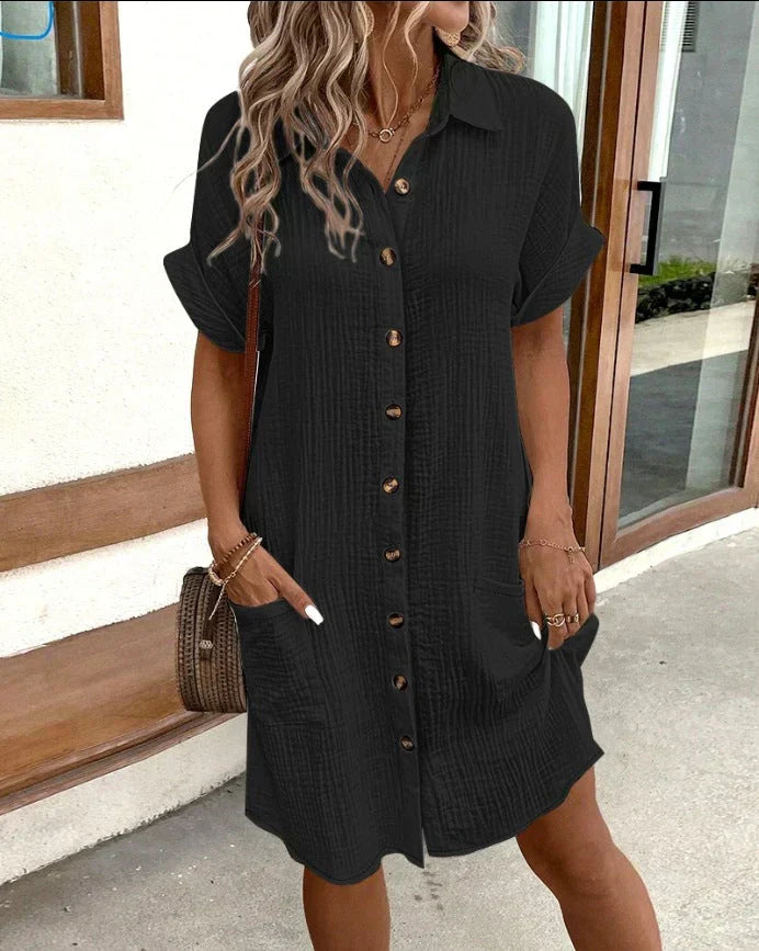 Joy | Button Front Easy Dress