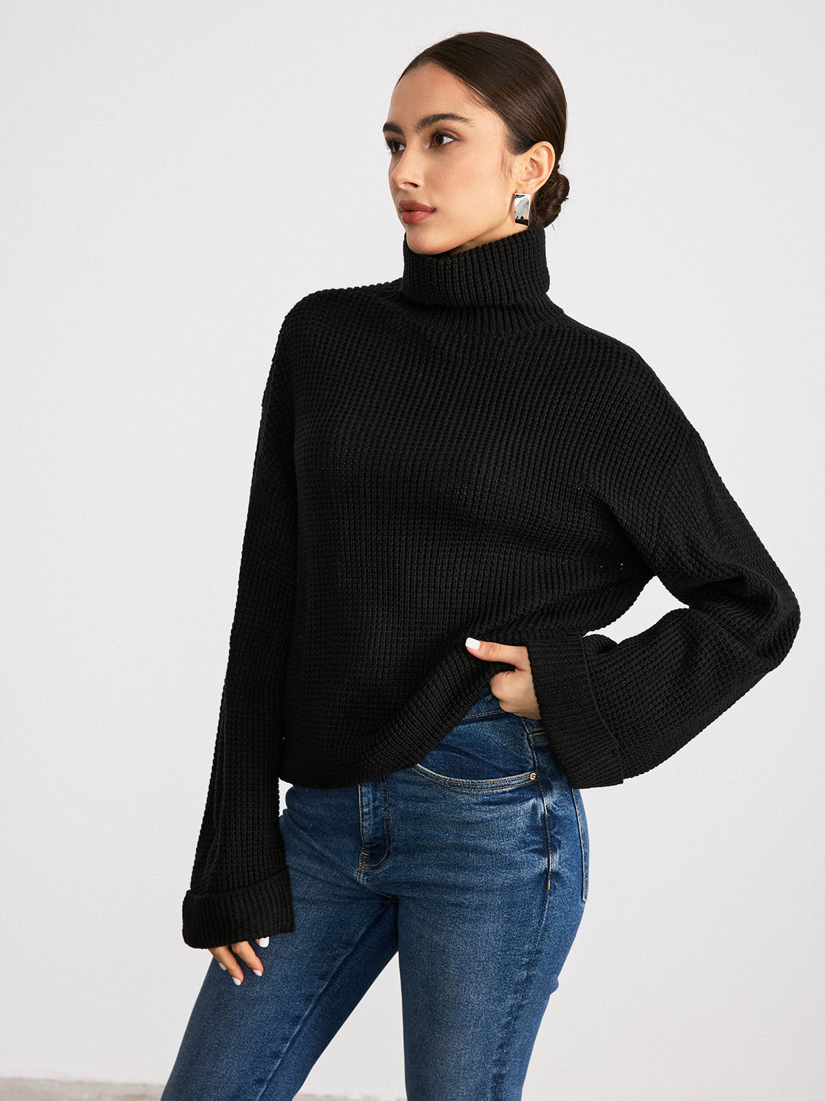 Brynnlee | Women's Turtleneck with Flared Sleeves