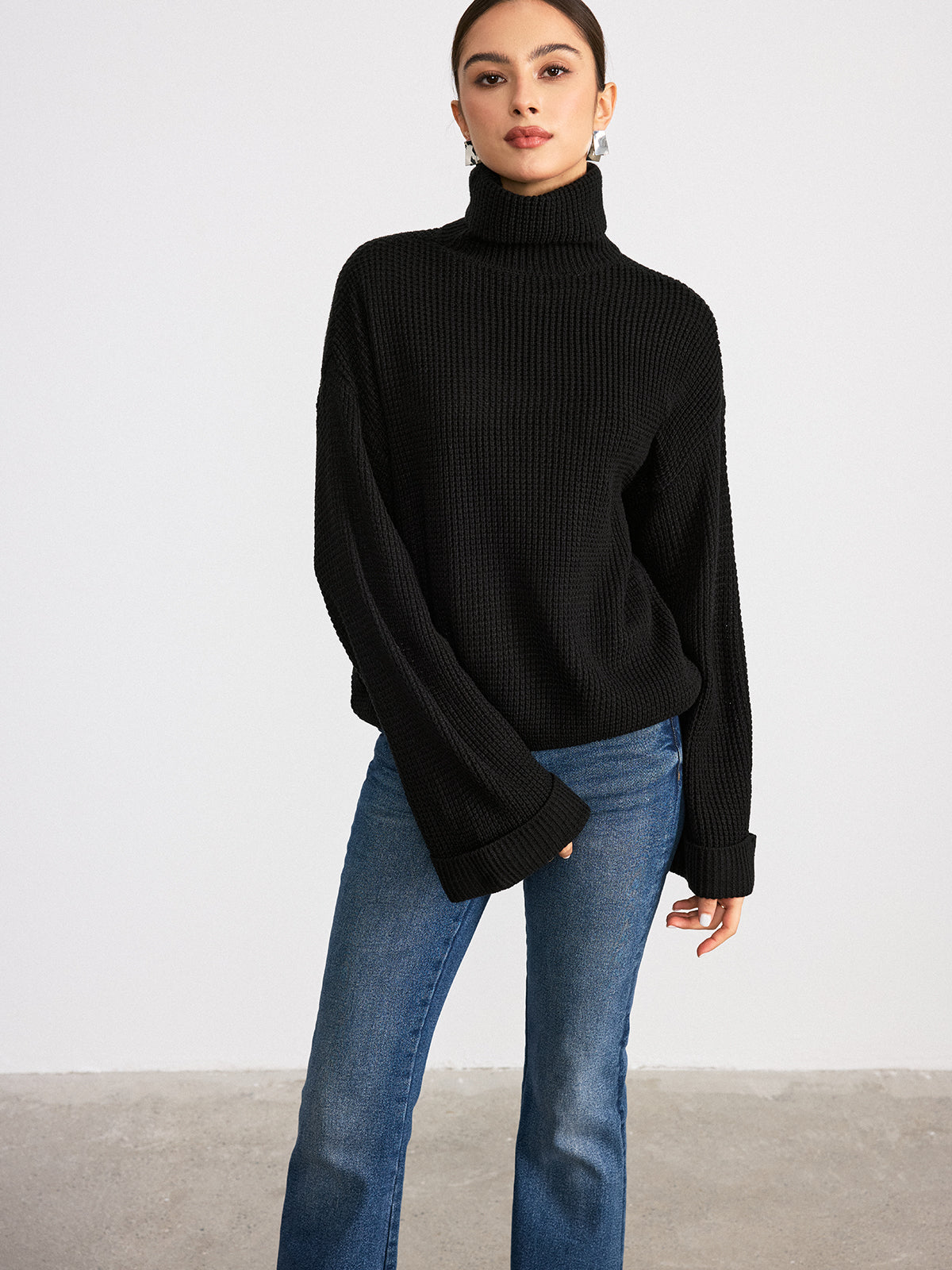 Brynnlee | Women's Turtleneck with Flared Sleeves