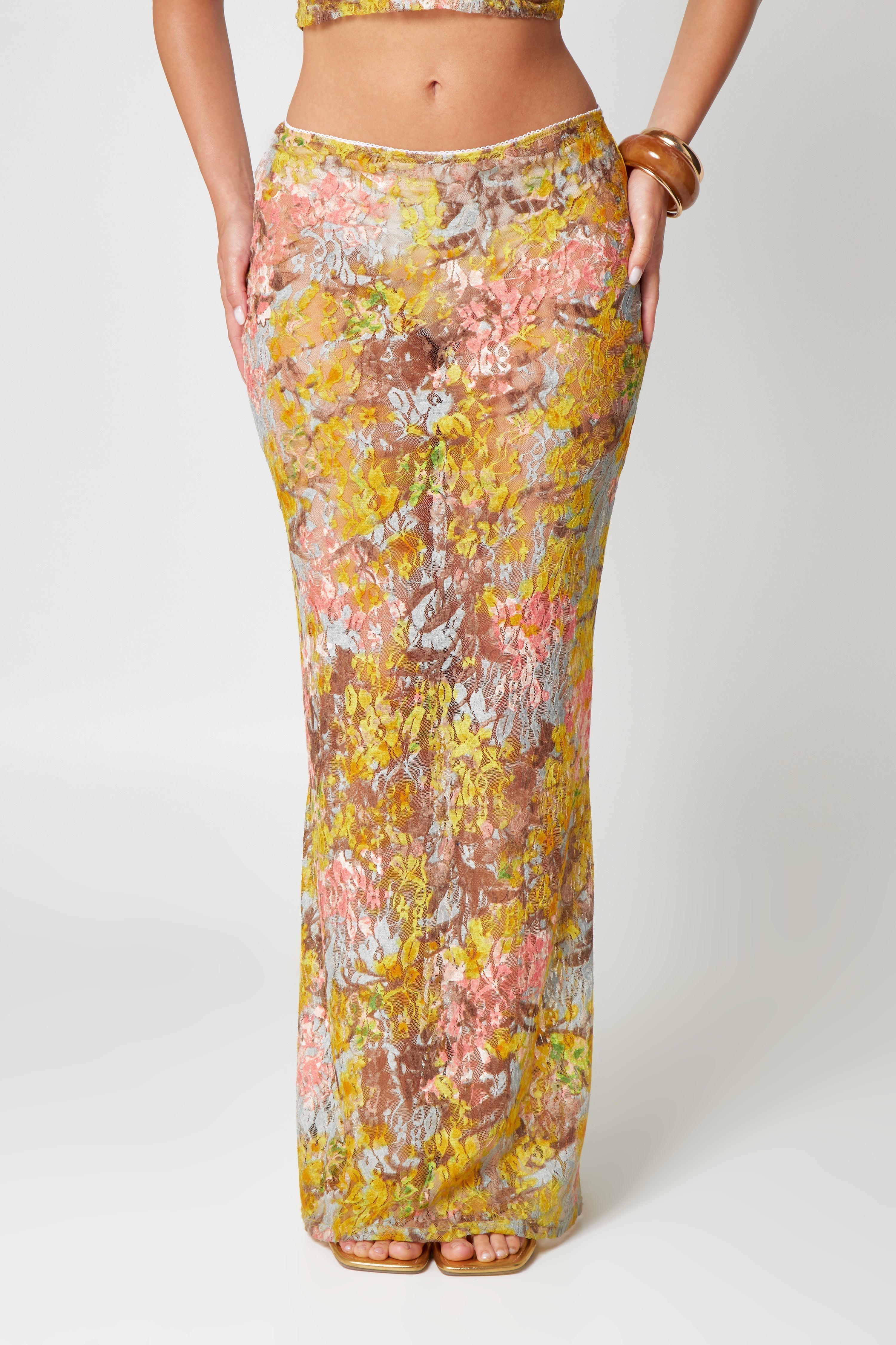 Francie | Two-Piece Set Yellow Floral Print