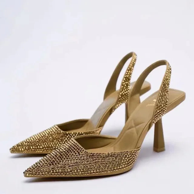 Angelene | Slingback Heels With Glitter