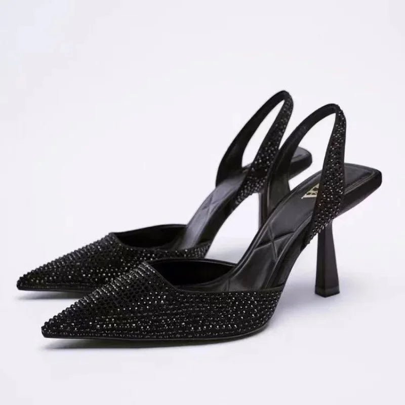 Angelene | Slingback Heels With Glitter