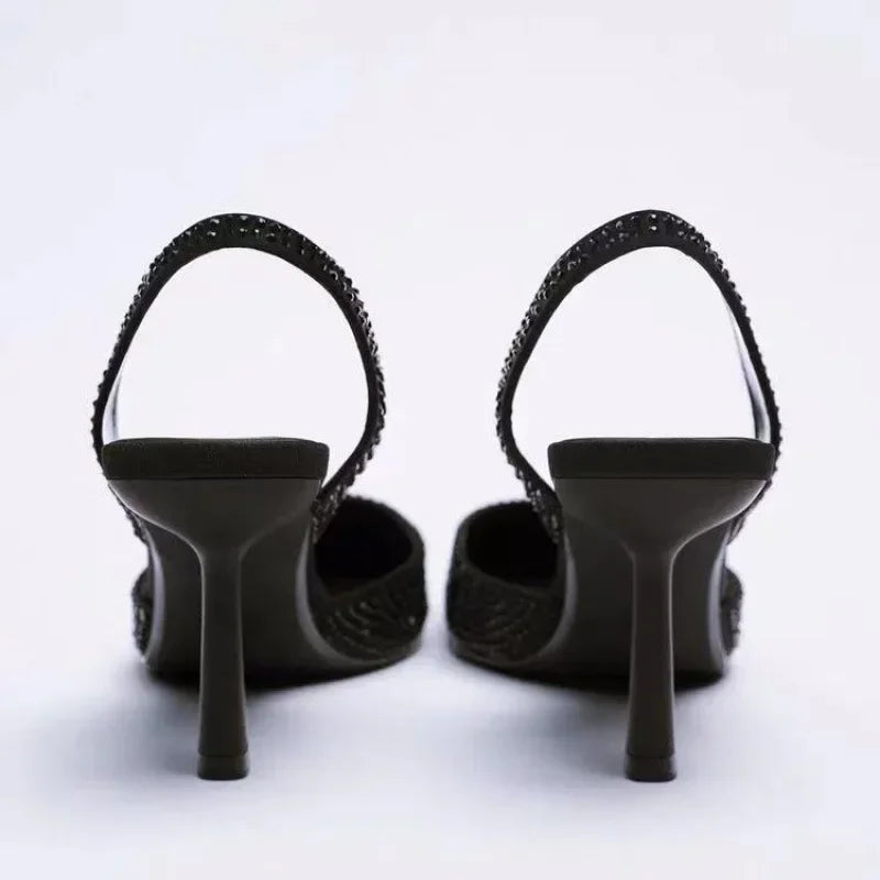 Angelene | Slingback Heels With Glitter