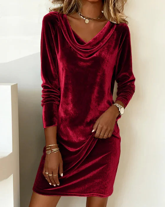 Maribel | Loose-Fit Velvet Dress 