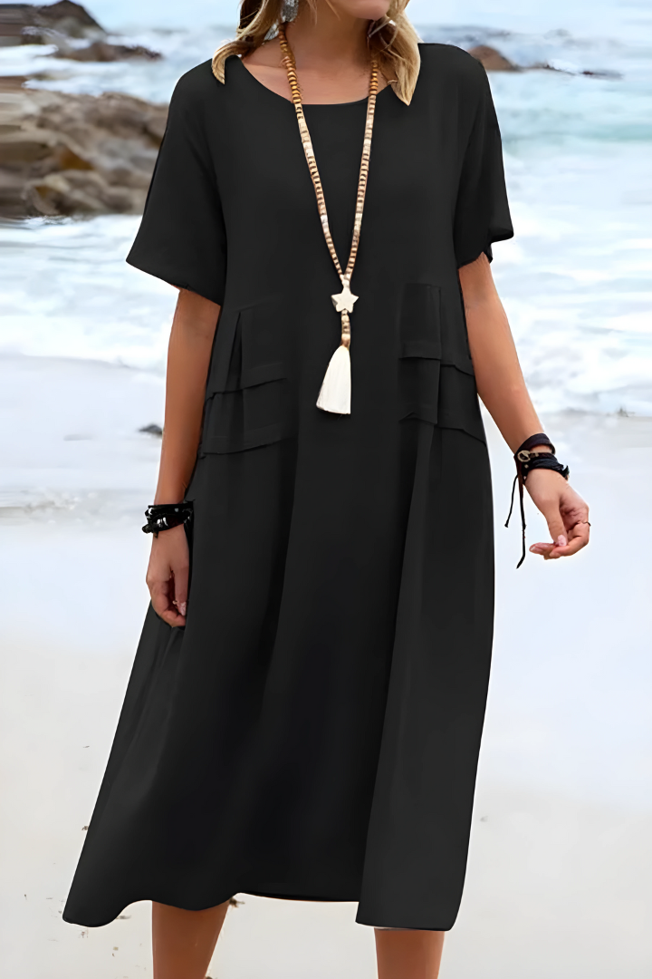 Holly | Relaxed Tiered Midi Dress
