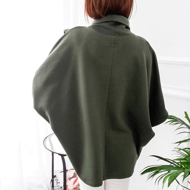 Nina | Poncho Top with High Neckline