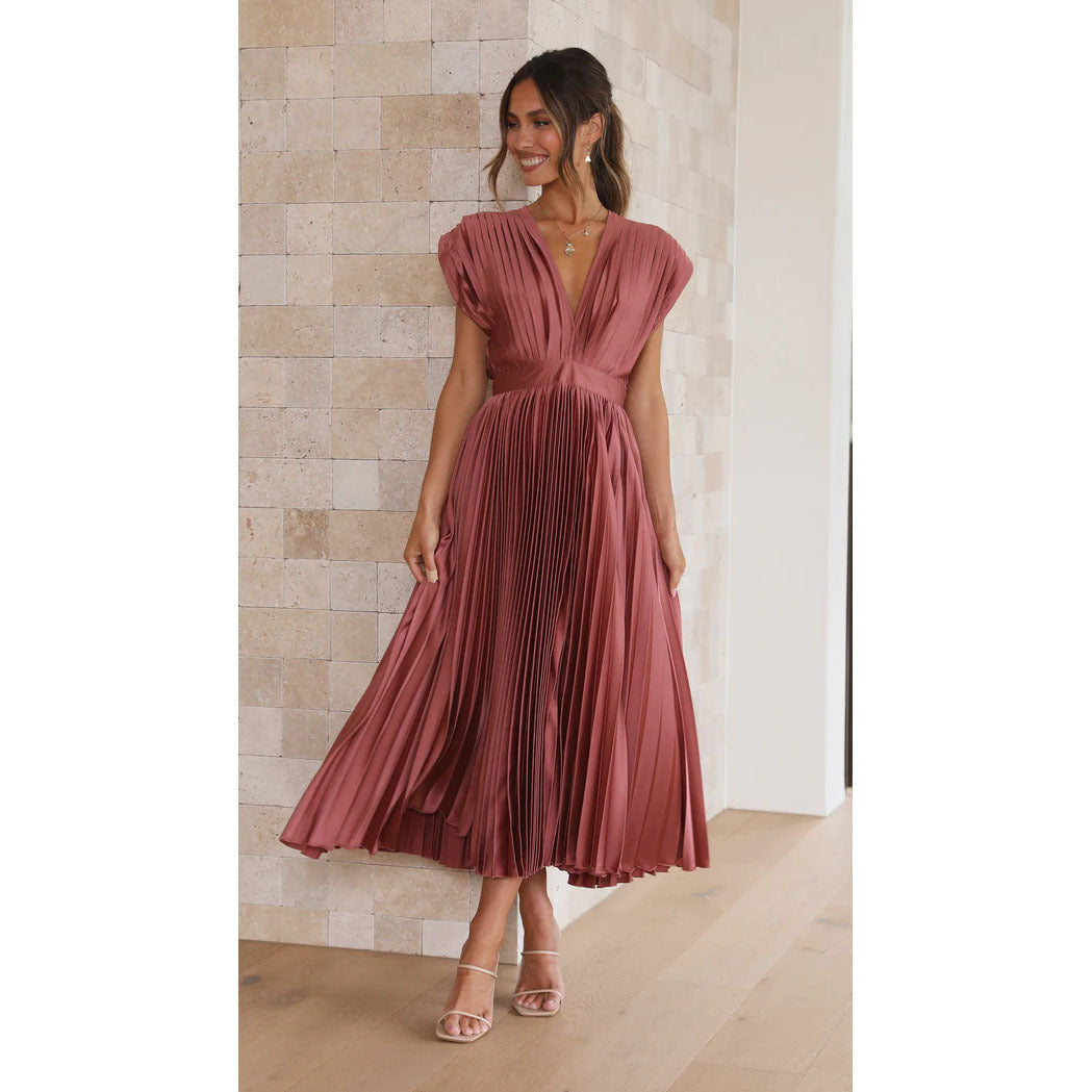 Terra | Dress with pleated skirt