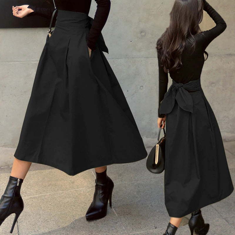 Chantel | Skirt with High Waist and Bow Detail