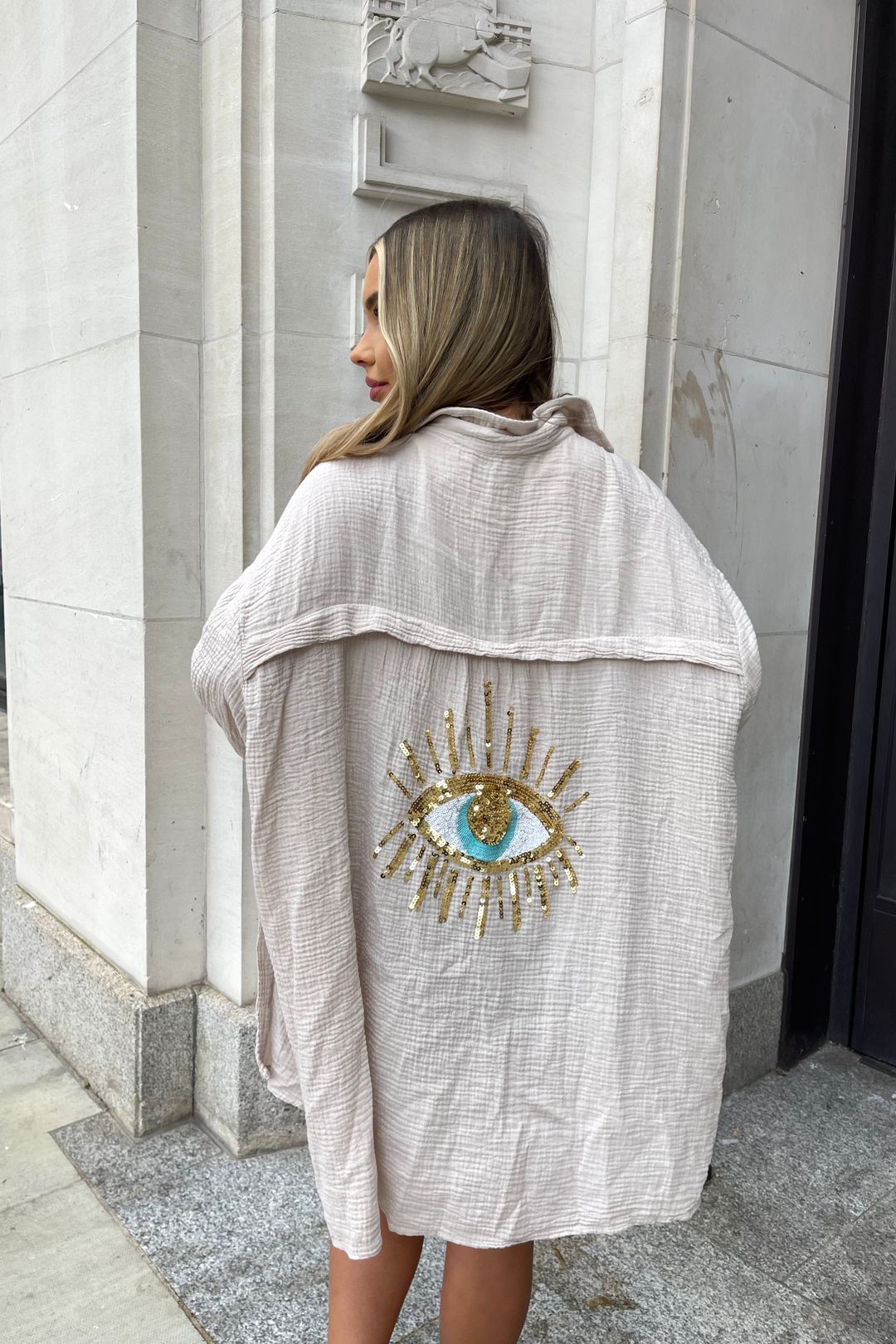 Dani | Oversized Shirt Sequin Eye