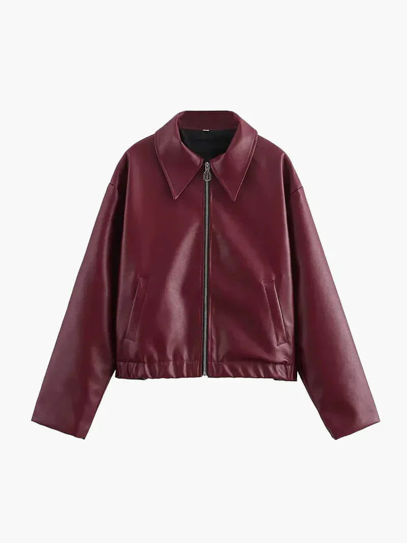 Alea | Jacket Glossy faux leather finish