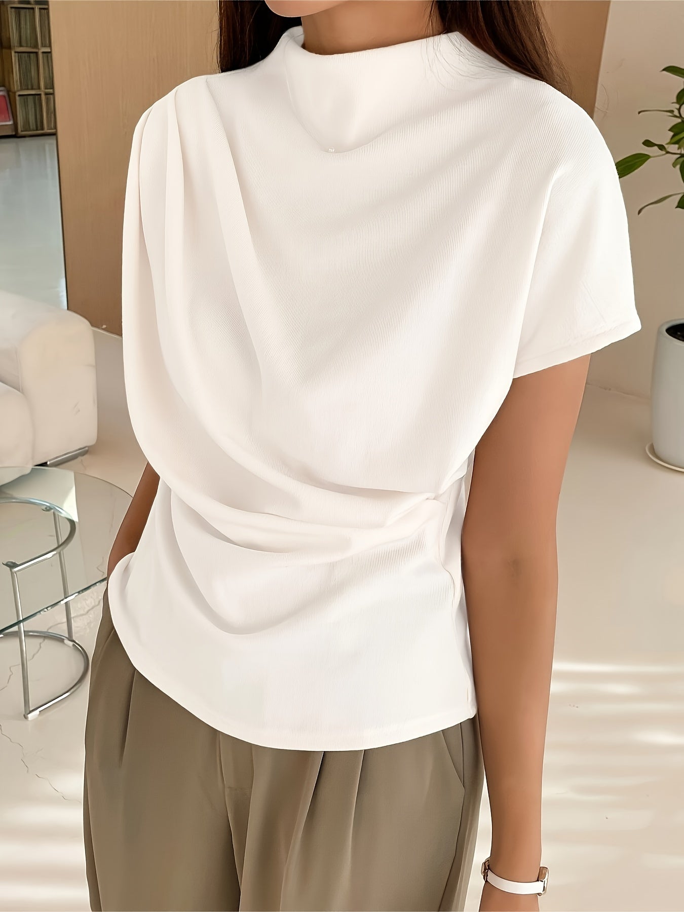 Rubie | Draped Neckline Top