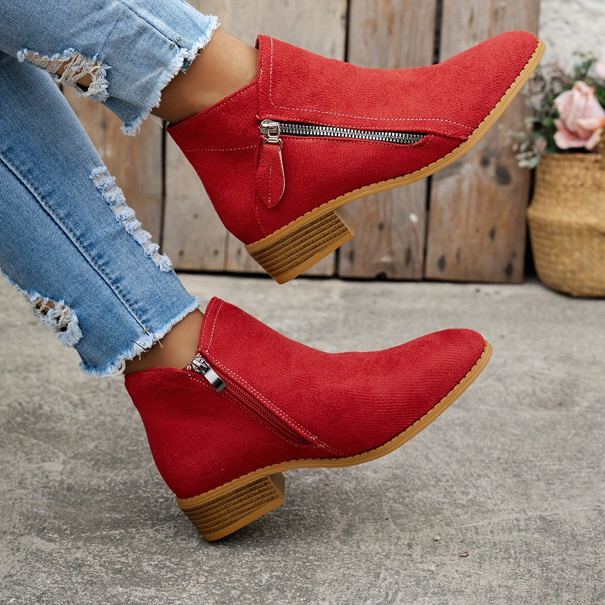Dolly | Ankle Boots with Asymmetrical Zipper