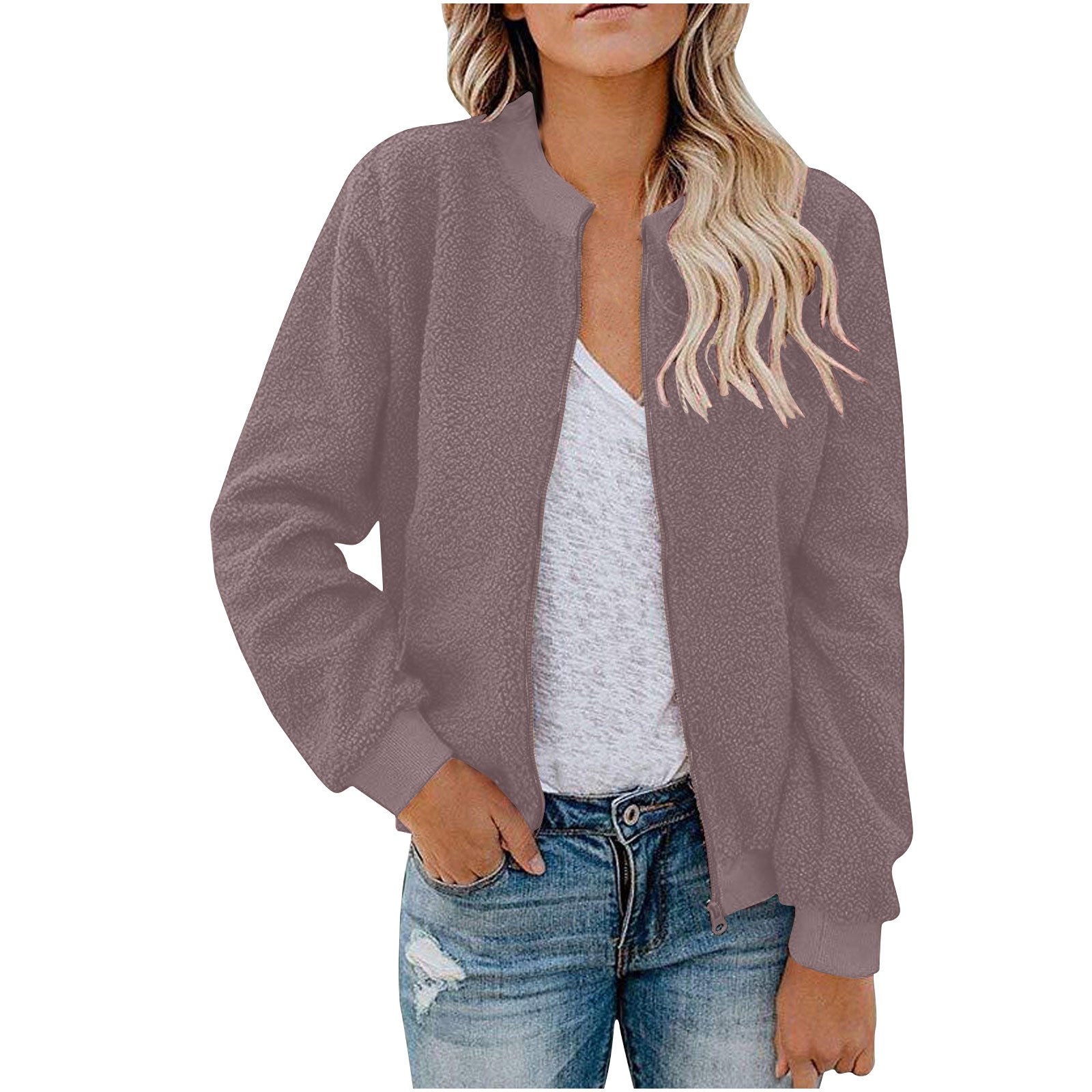 Francheska | Bomber Jacket Plush Fleece