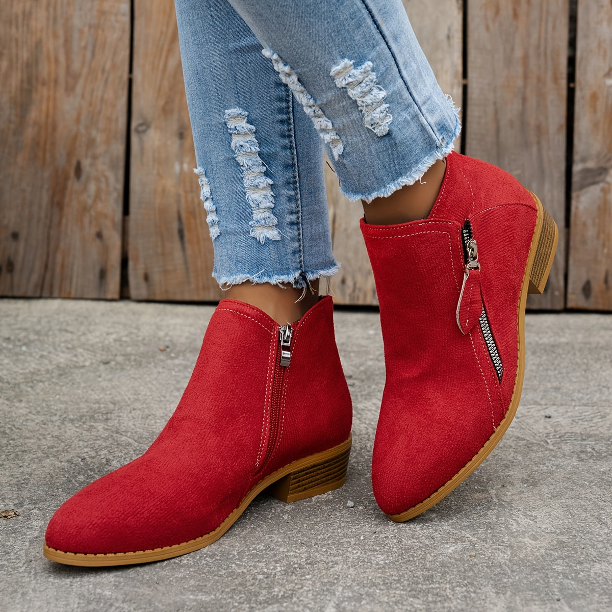 Dolly | Ankle Boots with Asymmetrical Zipper