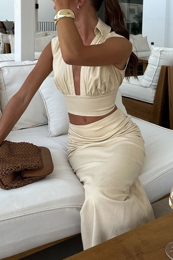 Bucket | Co-ord Set with Ruffle Maxi Skirt