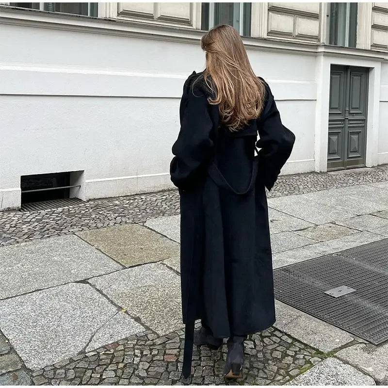 Jacquelynn | Classic Long Trench Coat Design and Belt