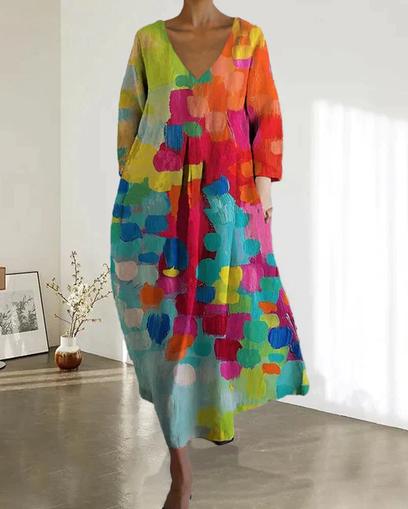 Cindi | Dress with Abstract Print