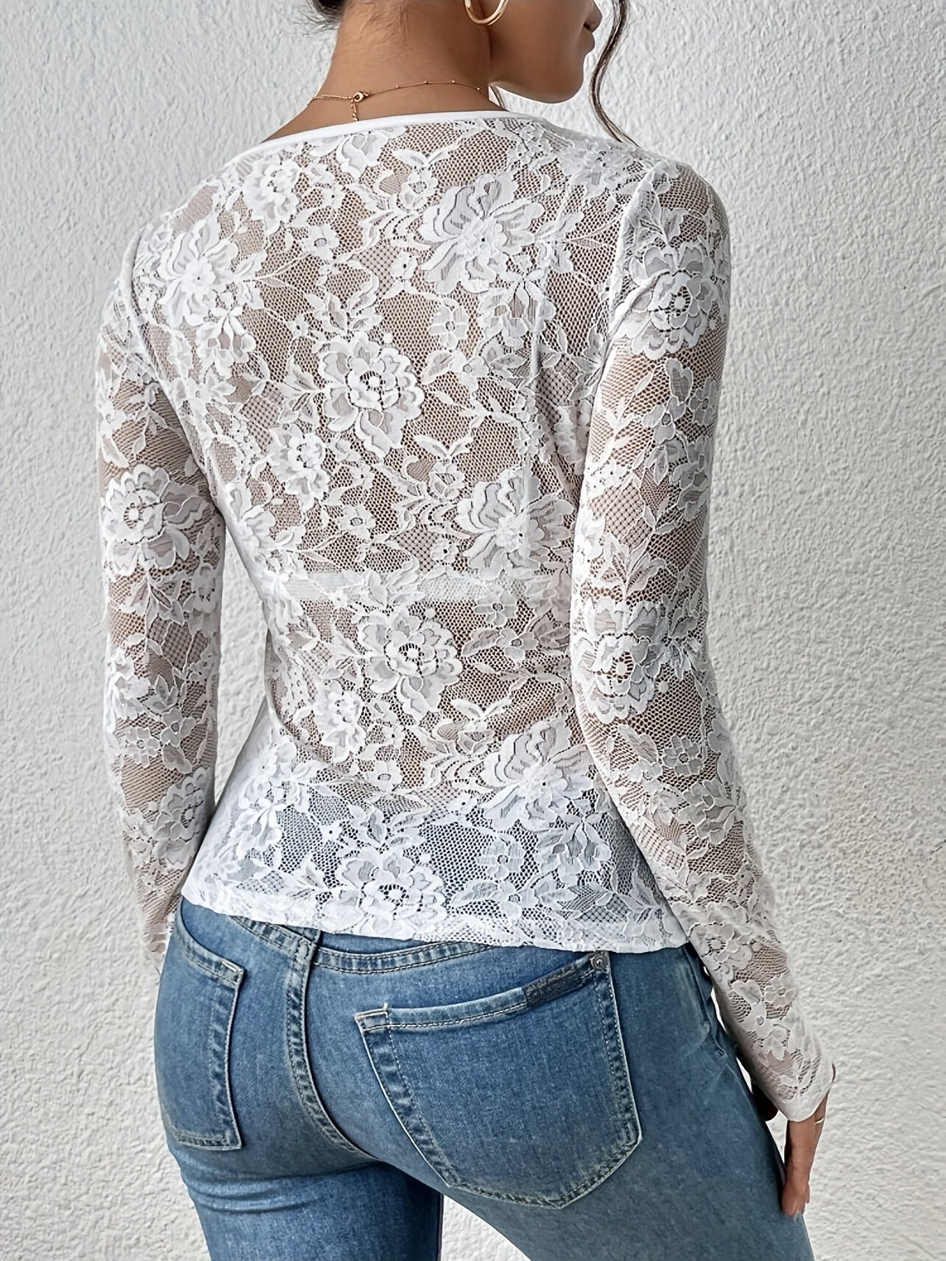Kortney | Bodysuit Lace V-Neck Black