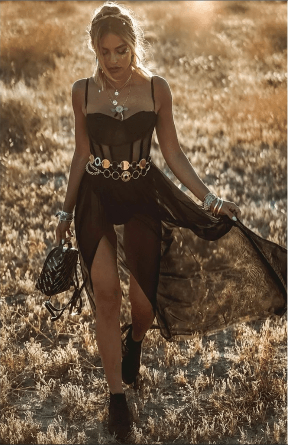 Loree | Sheer Maxi Dress Women: Creates a Mesmerizing Festival Silhouette