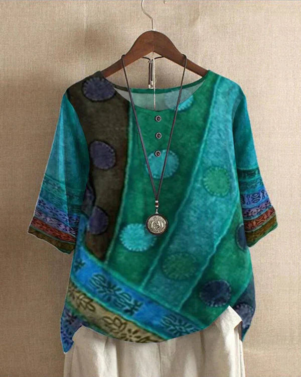 Cayla | Blouse Patchwork print