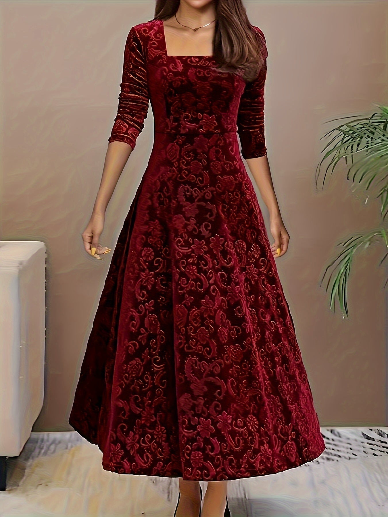 Dorothy | Elegant Patterned Maxi Dress