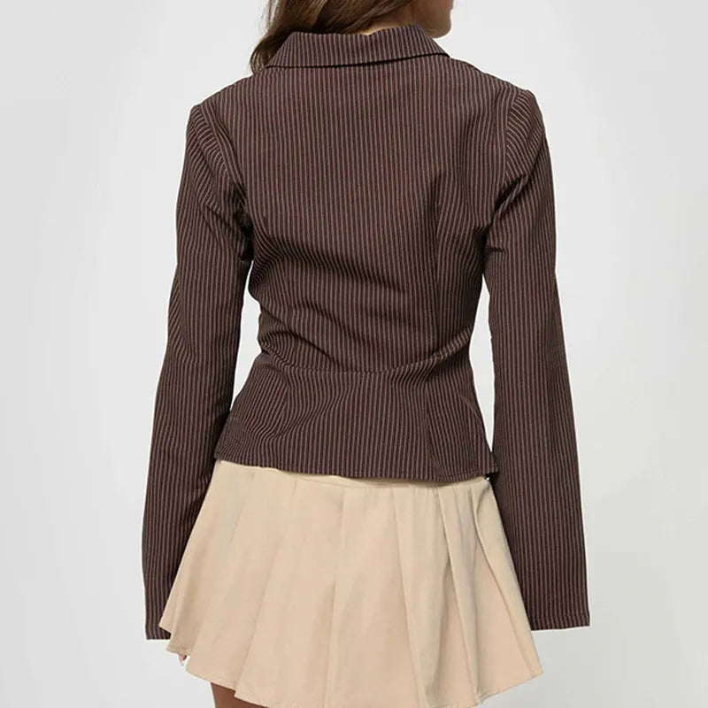 Luana | Shirt with Bell Sleeves Brown