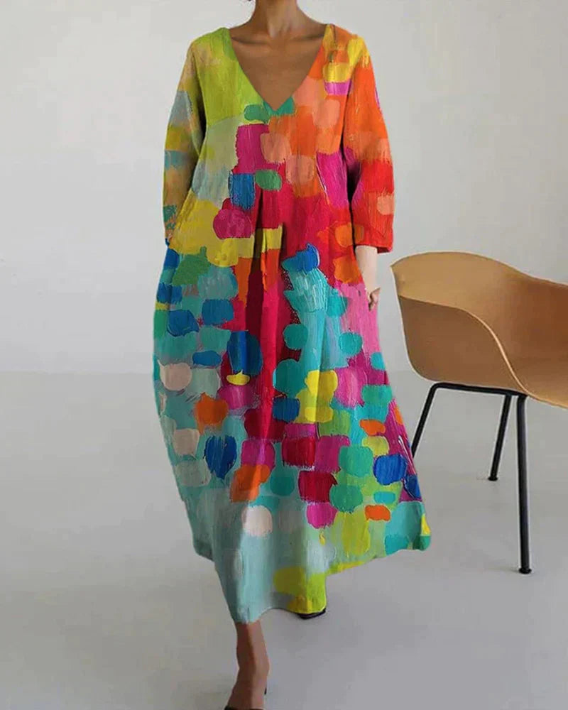 Cindi | Dress with Abstract Print